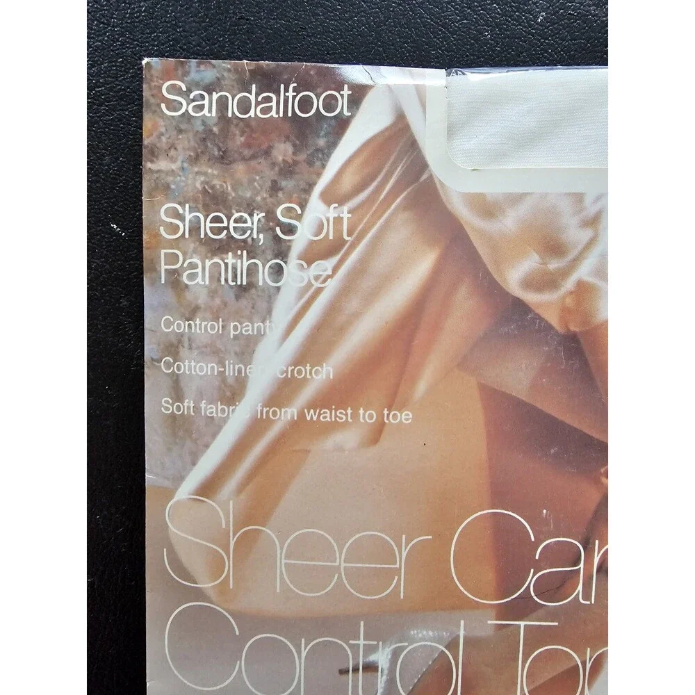 JCPenney Sheer Caress Sheer Sandalfoot White Size Long